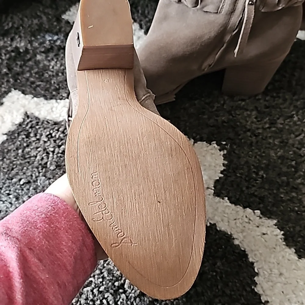 Sam Edelman sz 10 gray tan suede New ankle boots